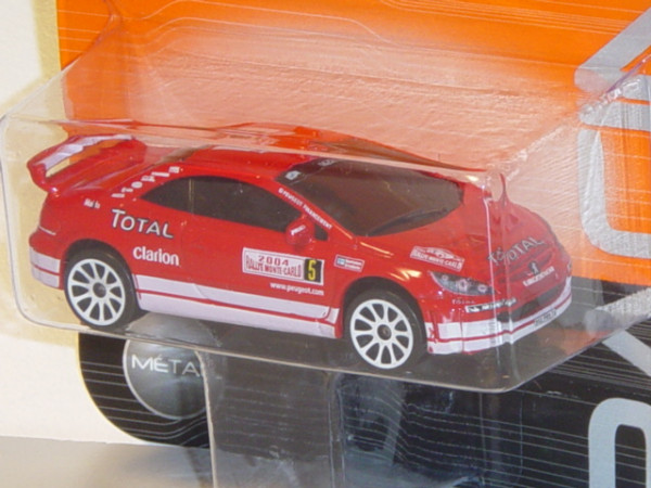Peugeot 307 WRC (Nr. 206D), verkehrsrot, RALLYE MONTE CARLO 2004 / clarion / TOTAL / 5, 10-Speichen-