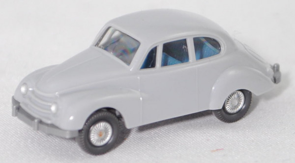 002d2 DKW Meisterklasse (Typ F 89 P, Modell 1950-1954), silbergrau, innen himmelblau, Wiking, 1:87