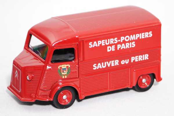 Citroen Typ HY (Mod. 48-81) Feuerwehr, rot, SAPEURS-POMPIERS / DE PARIS / SAUVER ou PERIR, Norev