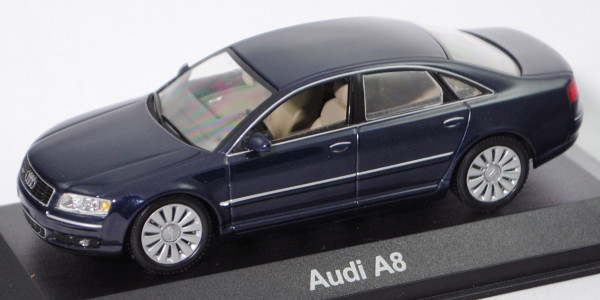 Audi A8 4.2 quattro (D3, Vorfacelift, Modell 2002-2005), nachtblau perleffekt, Minichamps, 1:43, mb