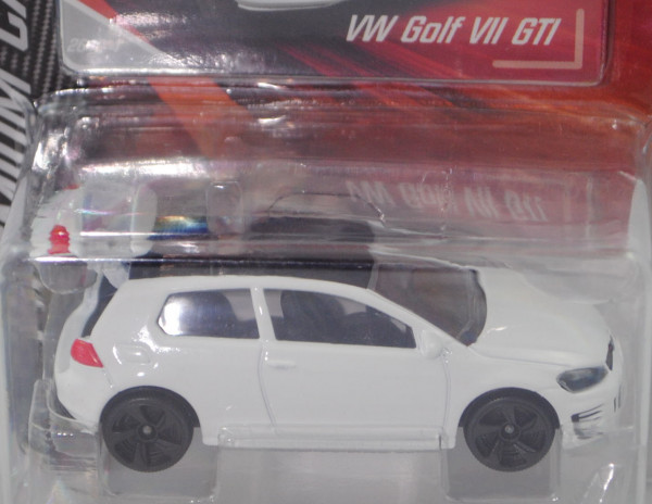 VW Golf VII GTI (Typ AU, 3-Türer, Modell 2013-2017), reinweiß, Nr. 264C-4, majorette, 1:64, Blister