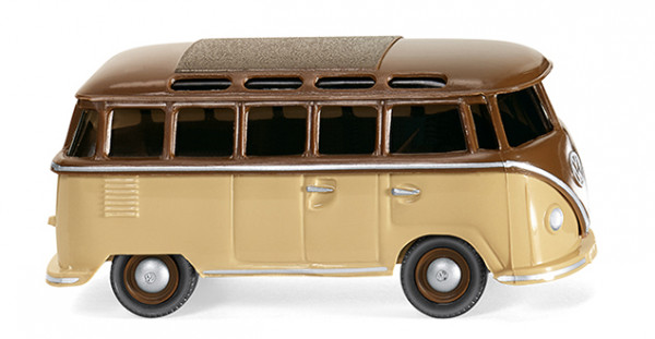 VW Transporter Kombi Samba (Typ 2 T1, Mod. 63-67), braun/beige, Wiking, 1:87, mb