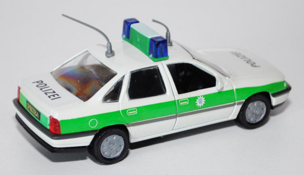 Opel Vectra (Typ A, Viertürer, Stufenheck) Polizei Bayern, Modell 1988-1992, reinweiß/gelbgrün, POLI