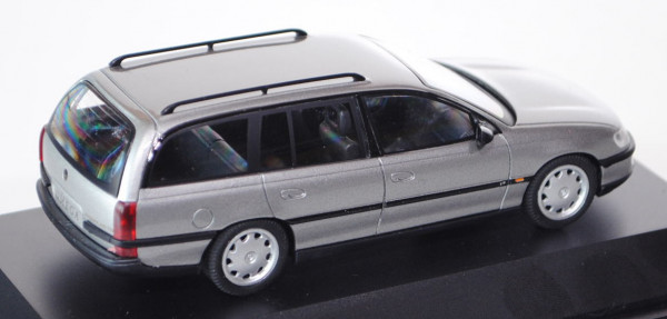 Opel Omega B 2,5 TD Caravan, Modell 1994-1999, signalgraumetallic, Schuco, 1:43, PC-Box