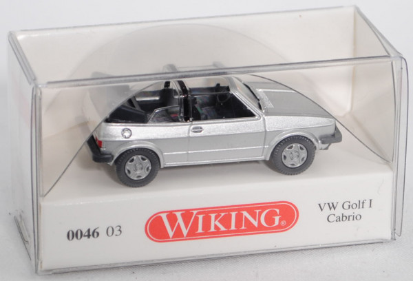 VW Golf I Cabrio, Modell 1979-1987, silbermetallic, Wiking, 1:87, mb