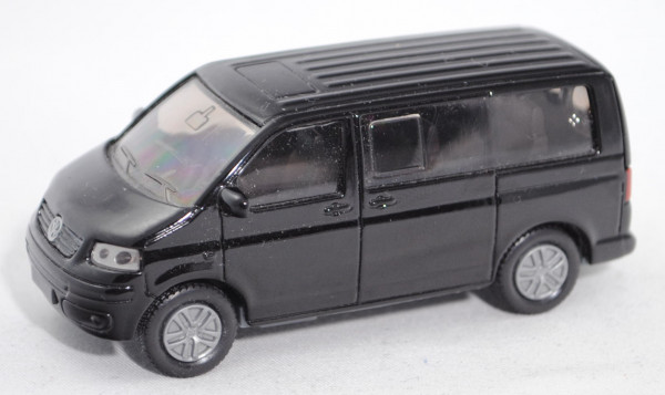 00008 VW T5 Multivan (Typ 7H, Modell 2003-2009), schwarz, ohne Nummernschildprägung, B43 silbergrau