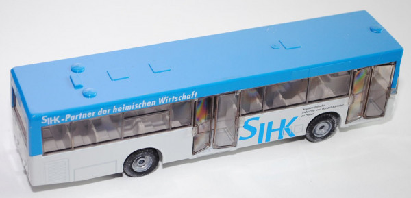 Linienbus Mercedes O 405 N, himmelblau/lichtgrau, SIHK-Partner der heimischen Wirtschaft, L15