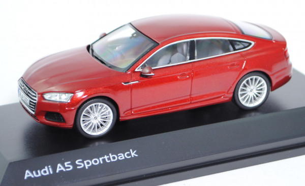 Audi A5 Sportback (Typ 9T / F5, AU493, Modell 2017-), matadorrot, Minimax, 1:43, Werbeschachtel