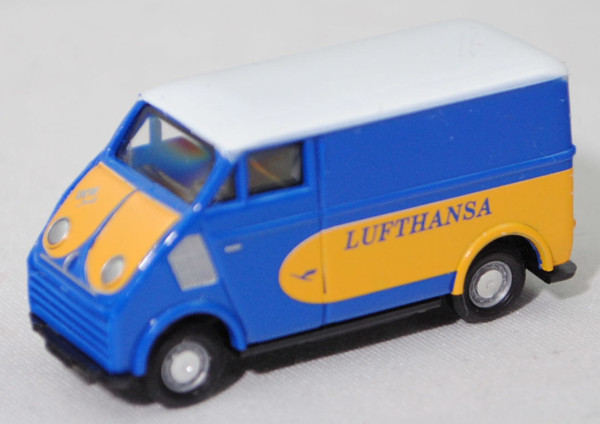 DKW-Schnellaster 3=6 Kastenwagen (Modell 1955-1962), blau/weiß, LUFTHANSA, Busch, 1:87, mb