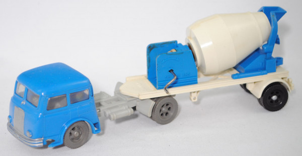 00000 STETTER Autotransportbetonmischer mit Henschel HS 170 TS (Mod. 53-55), blau/weiß, Stütze weg