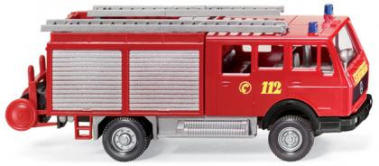 Mercedes Feuerwehr - LF 16, Modell 1985, rot/schwarz, FEUERWEHR / 112, Wiking, 1:87, mb