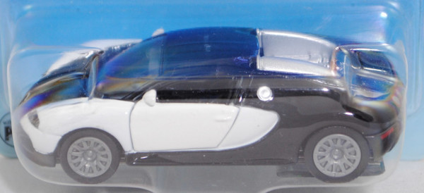 00004 Bugatti Veyron 16.4 (Typ Coupé, Modell 2005-2011), reinweiß/schwarz, SIKU, 1:55, P29b