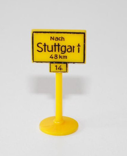 Ortstafel, hier: Hinweisschild nach Stuttgart 48 km