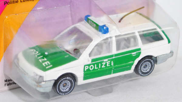 00013 VW Passat Variant (B3, Typ 35i, Modell 1988-1993) Polizei-Lautsprecherwagen, reinweiß, innen l