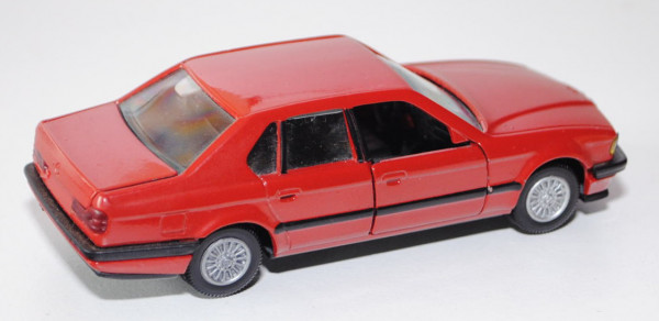 BMW 735i (Typ E32), Modell 1986-1992, feuerrot, Türen + Heckklappe zu öffnen, kleine Lackabplatzer l