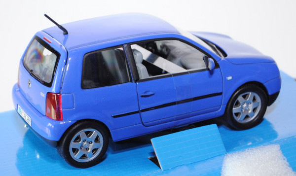 VW Lupo 1.7 SDI, Modell 1998-2005, blauviolett, Türen und Heckklappe zu öffnen, WELLY, 1:24, mb