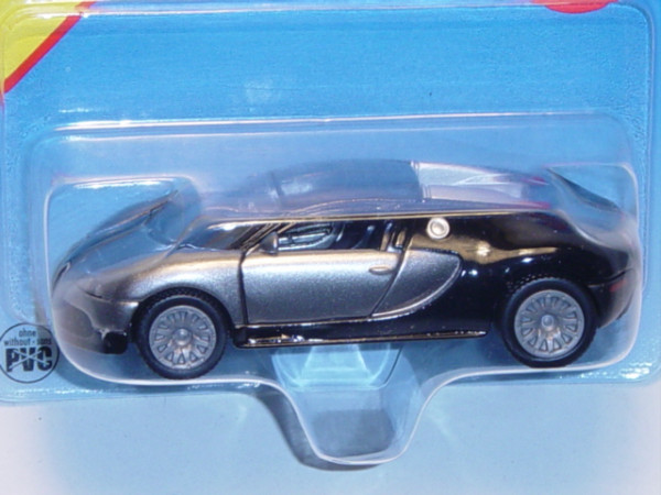 00003 Bugatti EB 16.4 Veyron (Modell 2005-2012), graualuminiummetallic/schwarz, innen schwarz, Lenkr