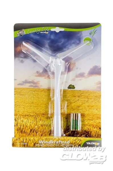 Windkraftrad für Siku, weiß, incl. 2 Batterien, Kids GLOBE FARMING, 1:87, mb
