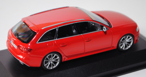 Audi RS4 Avant (B8, Typ 8K, Facelift), Modell 2012-, misanorot, Minichamps, 1:43, Werbeschachtel