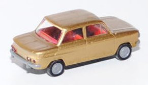 NSU TT (Typ 67), Modell 1967-1972, goldmetallic, innen rot, euro modell / I.M.U., 1:87, mb
