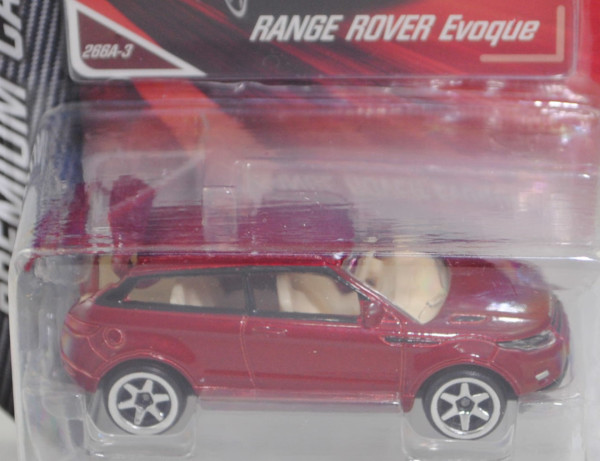 Range Rover Evoque Coupé 2.2 SD4 Prestige (Mod. 2011-2015), purpurrotmet., majorette, 1:59, Blister