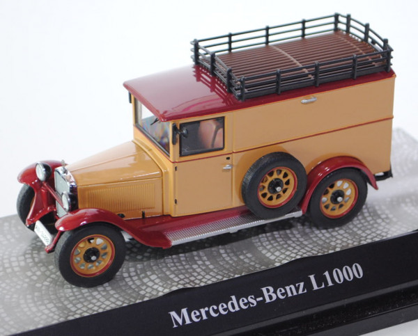 Mercedes-Benz L 1000 Express Kastenwagen (Baureihe W 37), Modell 1929-1936, weinrot/braunbeige, mit