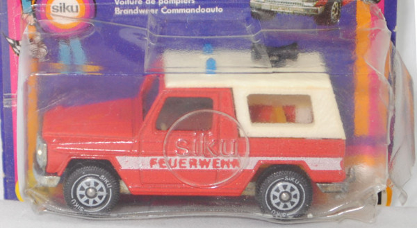 00000 Mercedes-Benz 280 GE (W 460, Mod. 79-85) Feuerwehr-Kommandowagen, rot, SIKU, P18 (offen)