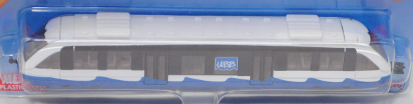 00411 Nahverkehrszug (vgl. Alstom Coradia LINT 27, Mod. 1999-), weiß/blau, UBB, SIKU, P29e (Limited)