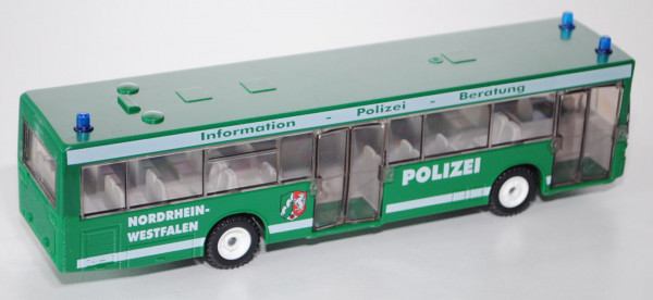 00003 Mercedes O405 N Polizei-Info-Bus, minzgrün, Information - Polizei - Beratung, mit NRW rechts