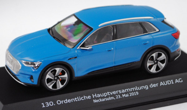 Audi e-tron 55 quattro (Typ GE, Modell 18-19), antiguablau, Hauptversammlung 2019, Minimax, 1:43, mb