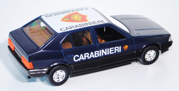 Alfa Romeo 33 CARABINIERI, Modell 1988, stahlblau/schwarz, CARABINIERI, Türen zu öffnen, mit Lenkung