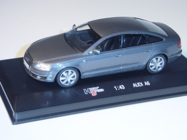 Audi A6, Mj. 2004, graumetallic, HIGH SPEED®, 1:43, PC-Box