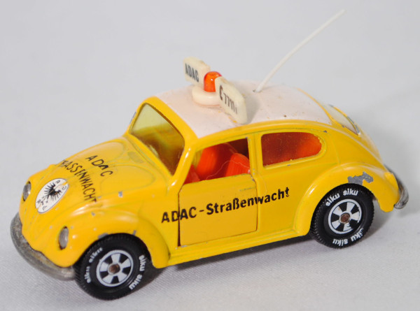 00002 VW Käfer 1300 (Typ 11, Mod. 67-70) ADAC-Straßenwacht, gelb, Bpr. V 311, R10, SIKU, 1:61, vsc