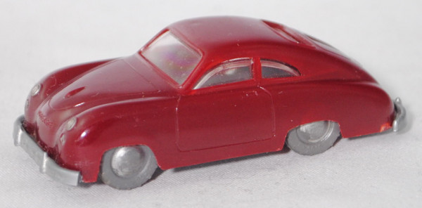 00001 Porsche 356 1100 Coupé (Typ Urmodell, Mod. 50-54, Baujahr 1952), purpurrot, 1x St vorne weg