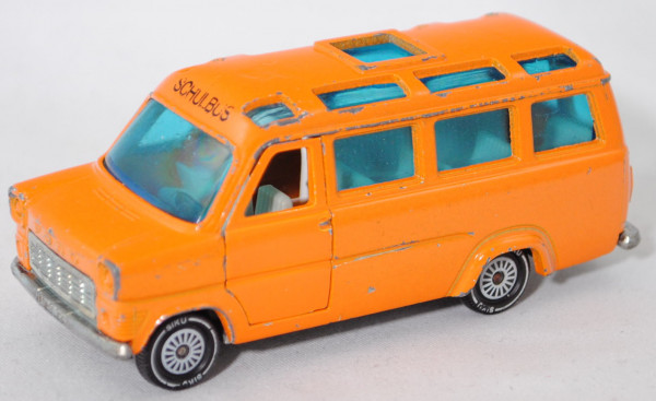 00002 Ford Transit (Modell 1971-1975) Schulbus, tieforange, SCHULBUS / Schulbus-Schild Kinder, SIKU