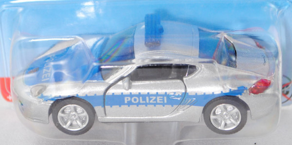 00009 Porsche Cayman S (Typ 987c, Mod. 2005-2009) Autobahn-Streifenwagen, silber/blau, POLIZEI, P29e