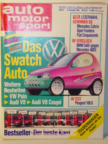 auto motor und sport, Heft 24, 13. November 1992