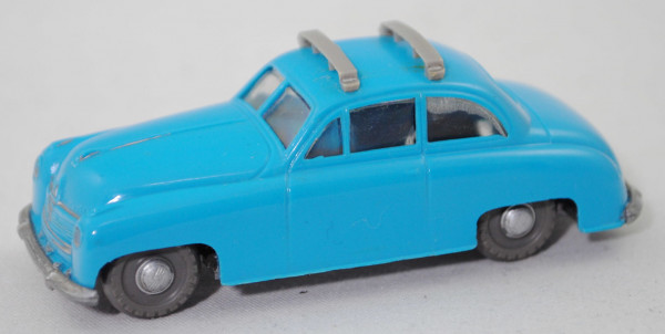 00000 Borgward Hansa 1800 (Modell 1952-1954) mit Dachskihalter, adriablau, ohne Ladegut, Siku, 1:60