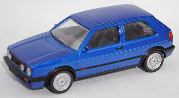 VW Golf GTI G60 (2. Gen., Typ 1G1, Fl. 2 1989, Mod. 90-91), royalblau met., Norev Jet-car, 1:43, Box