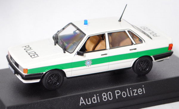 Audi 80 GTE quattro (B2 facelift, Mod. 1984-1986) Polizei Niederkaltenkirchen, weiß, Norev, 1:43, mb