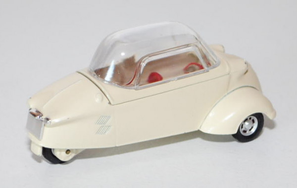 Messerschmitt Kabinenroller KR200, Modell 1957-1964, hellelfenbein, Dach der Fahrerkabine zu öffnen,