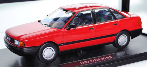 Audi 80 (3. Generation, Baureihe B3, Typ 89, Modell 1987-1991), tornadorot (LY3D), TRIPLE9, 1:18, mb