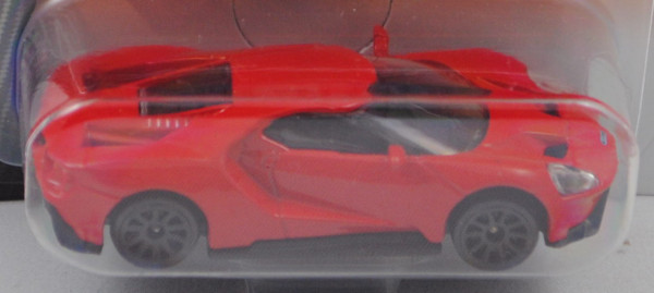 Ford GT (2. Gen., Modell 2017-2020) (Nr. 204B), rot, 10-Speichen-Felge schwarz, majorette, 1:63, mb