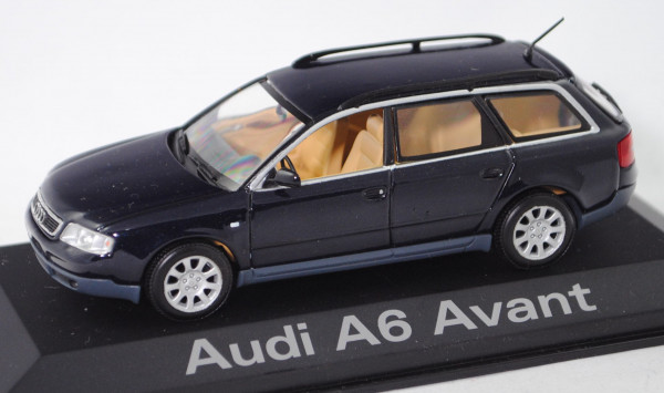 Audi A6 Avant 2.8 (C5, Typ 4B, Mod. 1998-2001), mingblaumetallic, Minichamps, 1:43, PC-Box (Limited)
