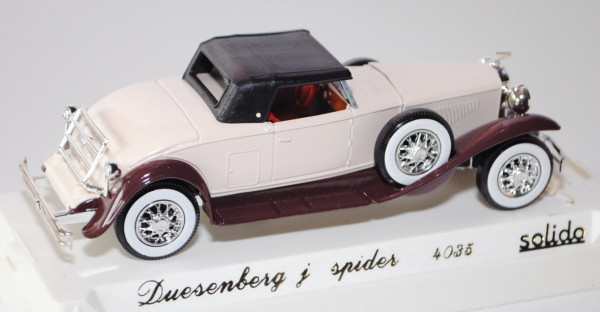 Duesenberg Spider J, Modell 1935, pfirsichrot/kastanienbraun, 8 cyl., 6882 cc, 33 cv, 190 km/h, Moto