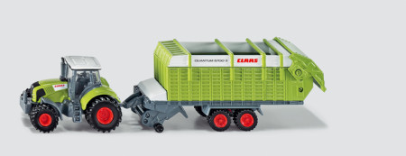 00000 CLAAS AXION 850 mit CLAAS Ladewagen, claasgrün, Druck CLAAS in rot/grau, 1:87, L17mK