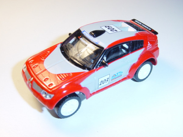 Mitsubishi Pajero Evolution Rallye, rot/grau, Nr. 203 1:50, Norev, mb