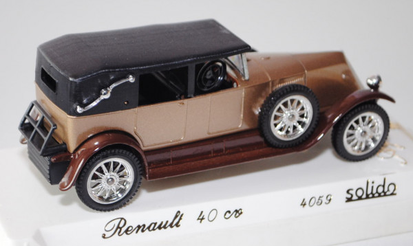 Renault 40 CV Berline découvrable, Modell 1926, graubeigemetallic/nußbraun, 6 cyl., 9200 cc, 140 km/