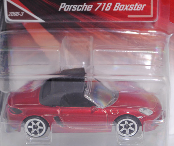 Porsche 718 Boxster (Typ 982, Modell 2016-) (Nr. 209G), purpurrotmetallic, majorette, 1:58, Blister