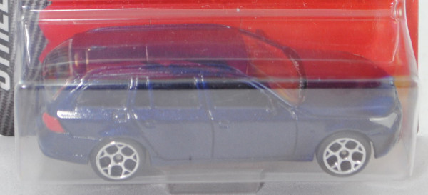 BMW 5er Touring (Baureihe E61, Modell 04-07) (Nr. 244D), blaumetallic, 5-Loch-Felge chrom, majorette